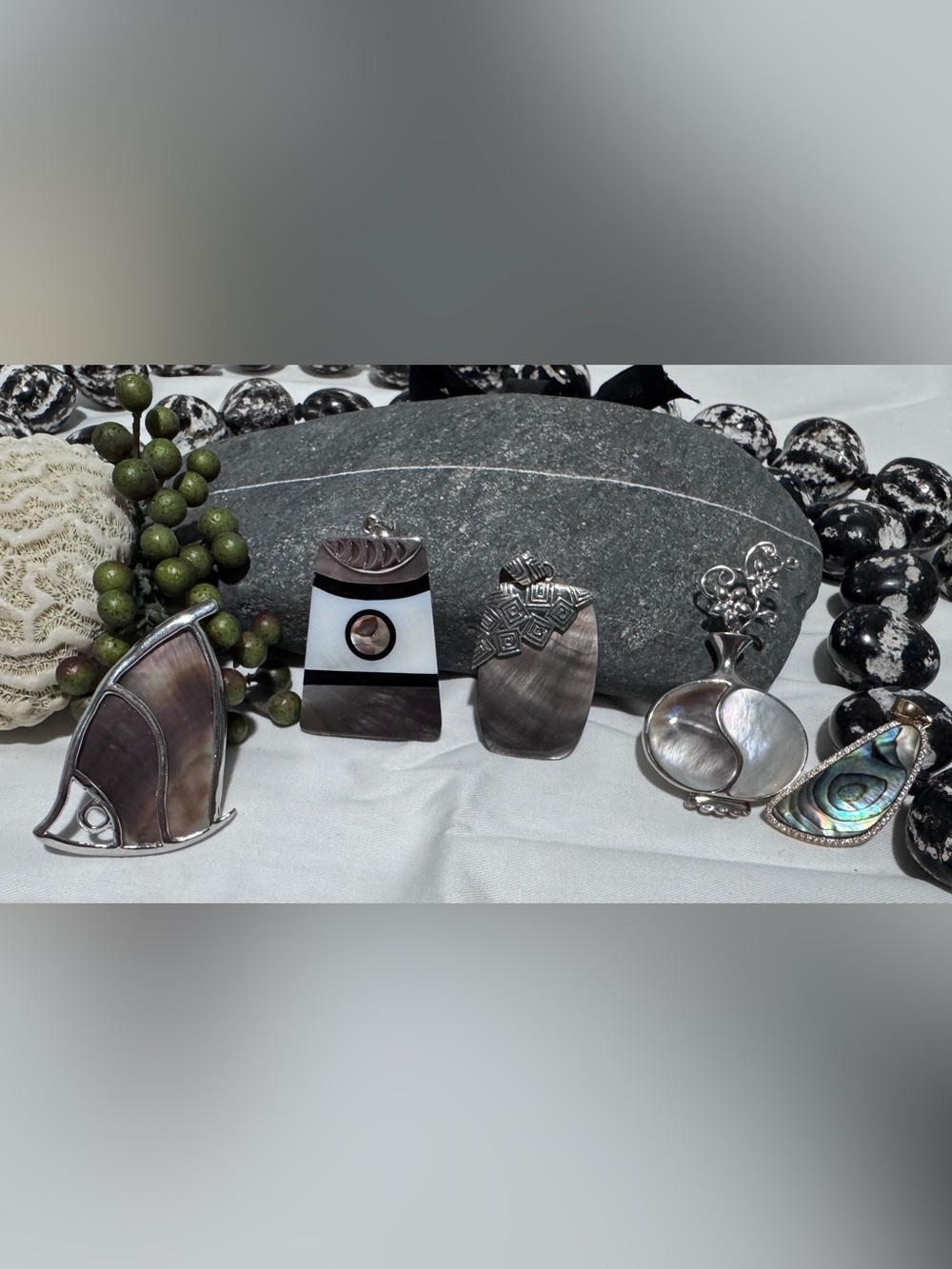 Set of Mother of Pearl Pendants